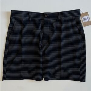 Nike Tour Golf Shorts Mens 38 Black  gray Striped 7" inseam  chino dri-fit $80